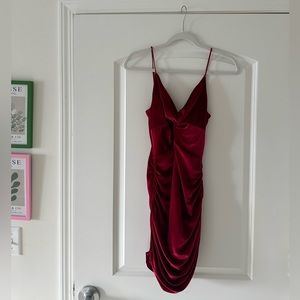 Lucy in the Sky Red Velvet Mini Slip Dress size medium